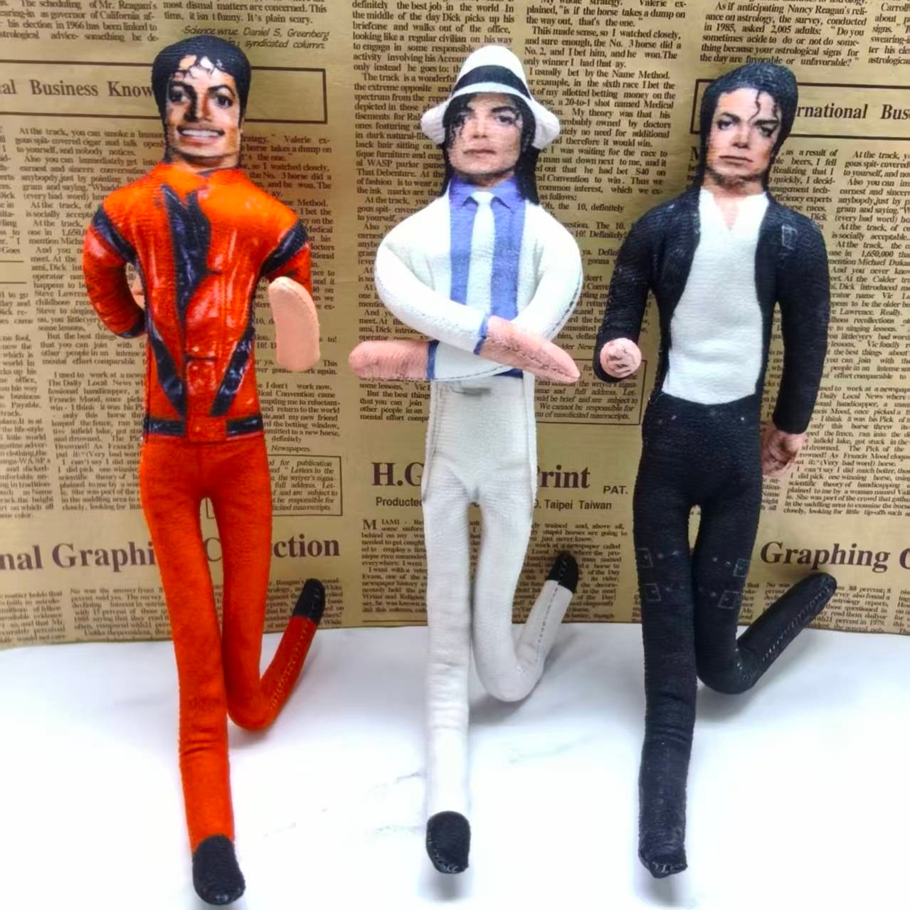 Vintage Collectible Figures - دمية مايكل جاكسون الكلاسيكية للعب الأدوار،
