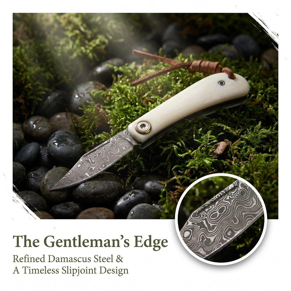 Vintage Collectible Knife - سكين جيب دمشقي قابل للطي بتصميم