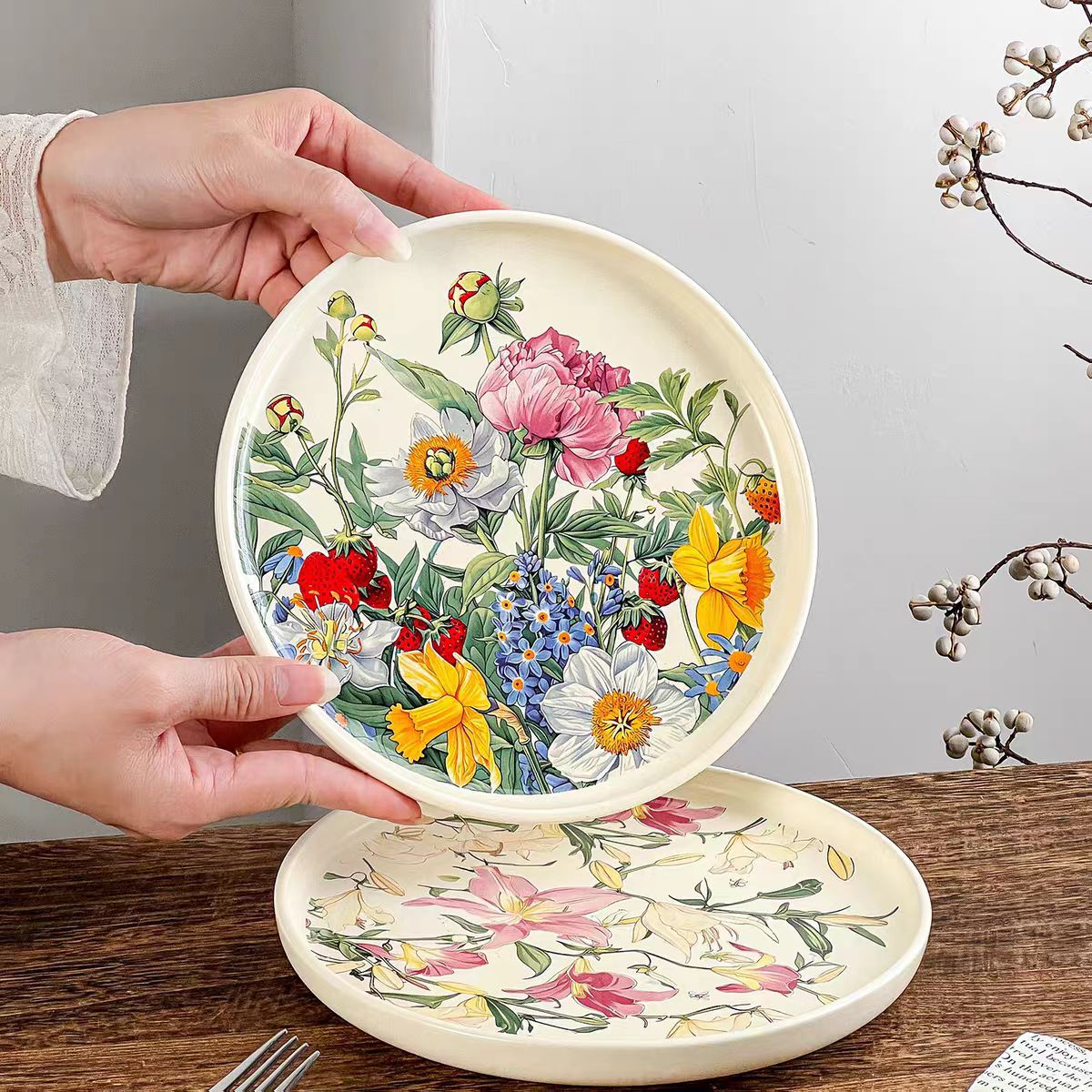 طبق سيراميك زهري رومانسي إبداع - مراجعة Vintage Collectible Dishes وسعره