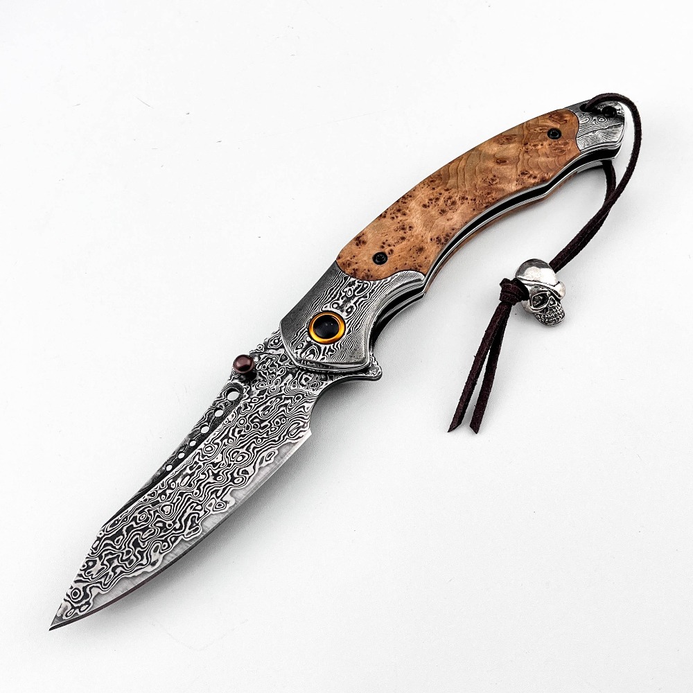 سكين قابل للطي بنمط دمشقي عالي - مراجعة Vintage Collectible Knife وسعره