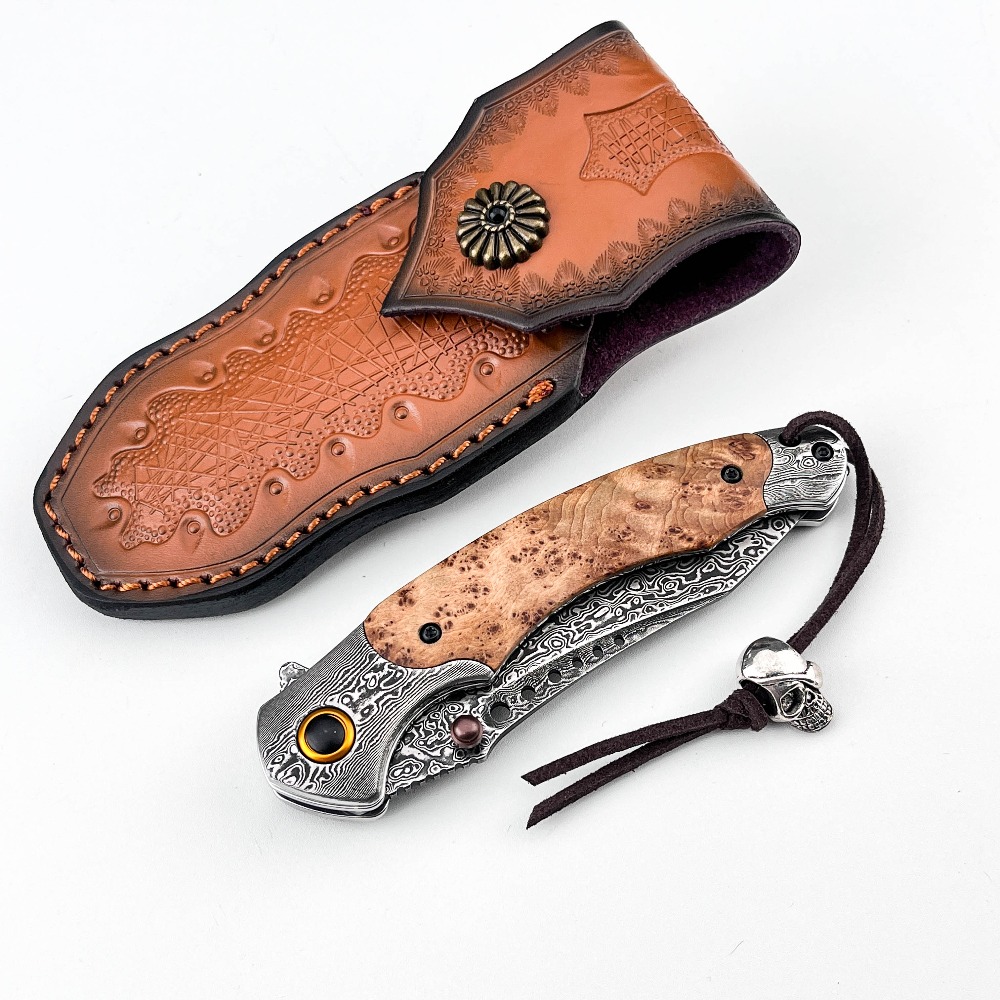 سكين قابل للطي بنمط دمشقي عالي - مراجعة Vintage Collectible Knife وسعره