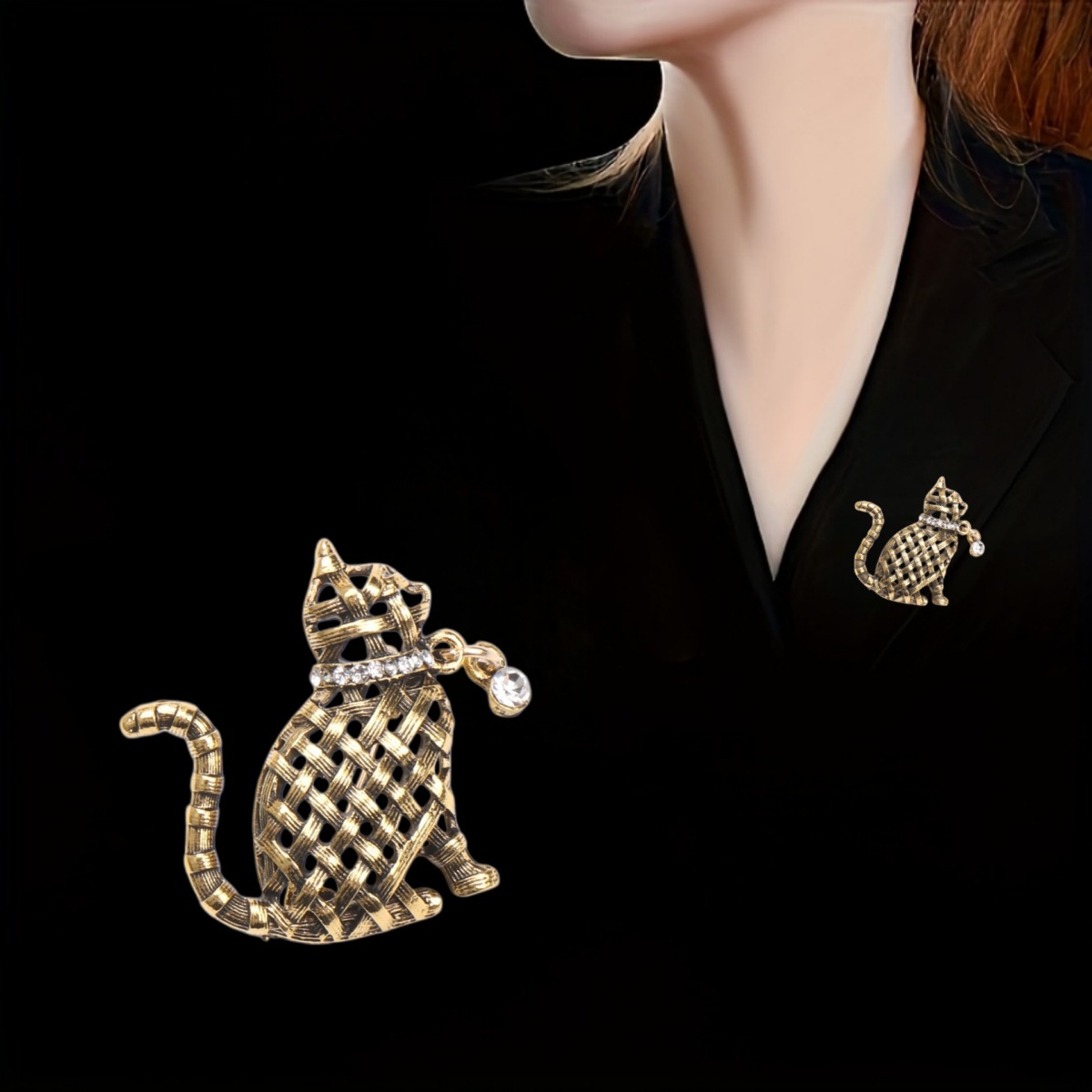 مجموعة دبابيس القطط المزخرفة ا - مراجعة Collectible Vintage Brooches وسعره